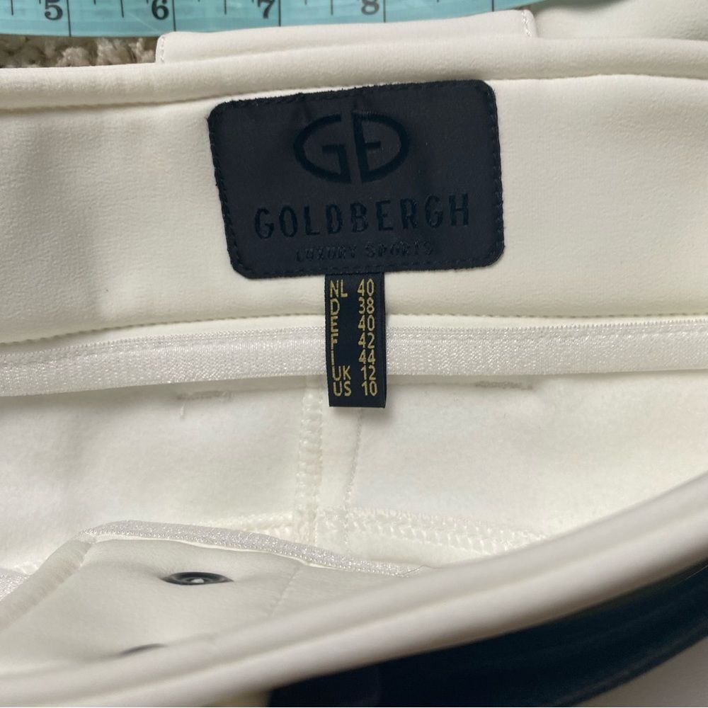 Goldbergh Pippa Belted Ski Pants White Black NWT US 10 - Picture 3 of 7
